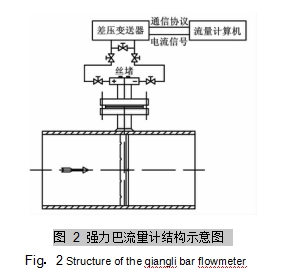 圖 2	強力巴流量計結(jié)構(gòu)示意圖