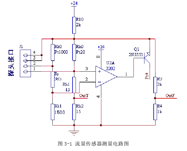 圖 3-1 流量傳感器測量電路圖 