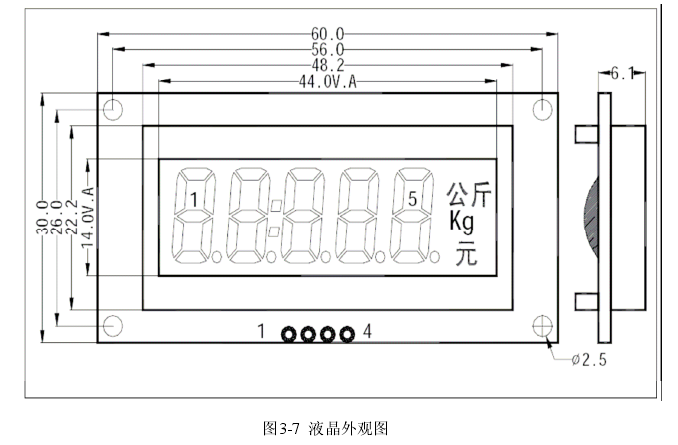   圖3-7  液晶外觀圖 