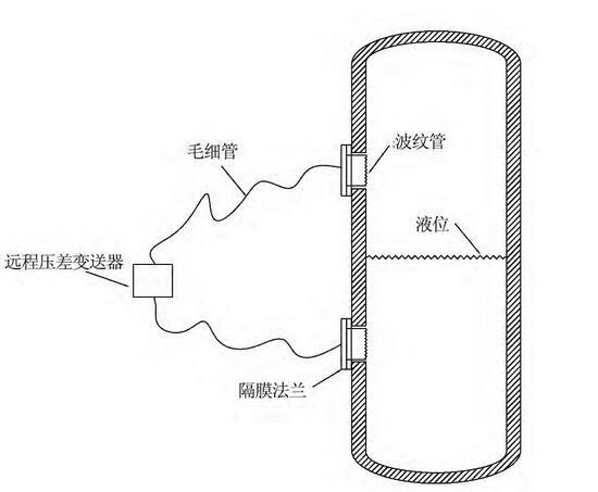 圖6 隔膜式雙法蘭液位計