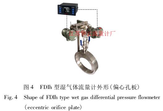 圖 4 FDIh 型濕氣體流量計外形( 偏心孔板)Fig． 4 Shape of FDIh type wet gas differential pressure flowmeter( eccentric orifice plate)